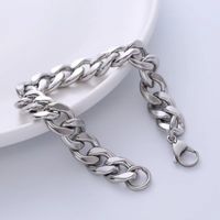 Hip-Hop Solid Color 304 Stainless Steel Chain No Inlaid Men'S Bracelets main image 6