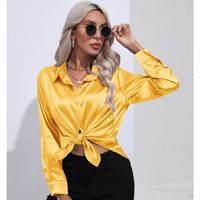 Women's Blouse Long Sleeve Blouses Patchwork Casual Solid Color main image 1