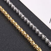 Hip-Hop Rock Solid Color Titanium Steel Patchwork 18K Gold Plated Men'S Necklace main image 4