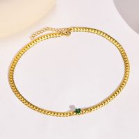 Ig Style Simple Style Heart Shape Stainless Steel Plating Inlay Zircon 18k Gold Plated Necklace main image 4