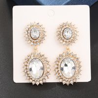 Simple Style Flower Alloy Plating Inlay Zircon Gold Plated Women's Drop Earrings sku image 2