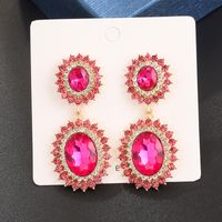 Simple Style Flower Alloy Plating Inlay Zircon Gold Plated Women's Drop Earrings sku image 1