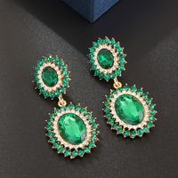 Simple Style Flower Alloy Plating Inlay Zircon Gold Plated Women's Drop Earrings main image 6