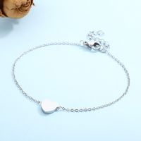 Titanium Steel 18K Gold Plated Rose Gold Plated Simple Style Plating Heart Shape Bracelets Earrings Necklace main image 9