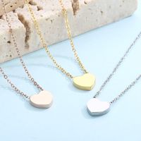 Titanium Steel 18K Gold Plated Rose Gold Plated Simple Style Plating Heart Shape Bracelets Earrings Necklace main image 5