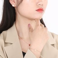 Titanium Steel 18K Gold Plated Rose Gold Plated Simple Style Plating Heart Shape Bracelets Earrings Necklace main image 3