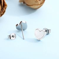 Titanium Steel 18K Gold Plated Rose Gold Plated Vacation Plating Inlay Heart Shape Shell Bracelets Earrings Necklace main image 3