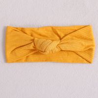 Classic Style Solid Color Polyester Rib Pom Poms Bowknot Hair Band sku image 4