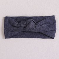 Classic Style Solid Color Polyester Rib Pom Poms Bowknot Hair Band sku image 12