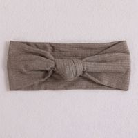 Classic Style Solid Color Polyester Rib Pom Poms Bowknot Hair Band sku image 13