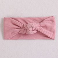 Classic Style Solid Color Polyester Rib Pom Poms Bowknot Hair Band sku image 19