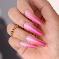 Sweet Simple Style Color Block Plastic Nail Patches 1 Set main image 2