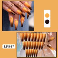 Sweet Simple Style Color Block Plastic Nail Patches 1 Set sku image 2