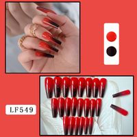 Sweet Simple Style Color Block Plastic Nail Patches 1 Set sku image 4