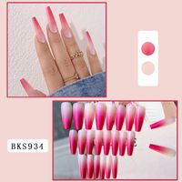 Sweet Simple Style Color Block Plastic Nail Patches 1 Set sku image 11