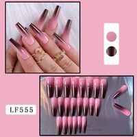 Sweet Simple Style Color Block Plastic Nail Patches 1 Set sku image 21
