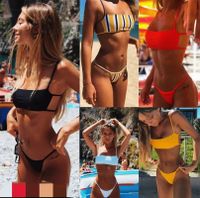 Mujeres Color Sólido Juego De 2 Piezas Bikinis main image 2