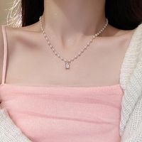 Style Simple Commuer Forme De Cœur Alliage Incruster Zircon Femmes Pendentif Collier sku image 9