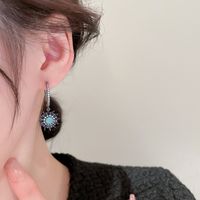 1 Pair Baroque Style Heart Shape Tassel Plating Inlay Copper Artificial Crystal Rhinestones Earrings sku image 9