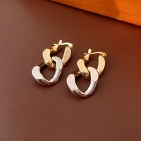 1 Pair Simple Style Geometric Heart Shape Plating Copper Earrings main image 3