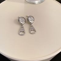 1 Pair Simple Style Geometric Heart Shape Plating Copper Earrings sku image 7
