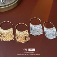 1 Pair Lady Streetwear Geometric Copper Tassel Drop Earrings main image 3