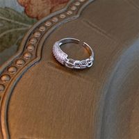 Lässig Einfacher Stil Herzform Kupfer Überzug Inlay Perle Zirkon Offener Ring main image 2