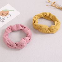 Classic Style Solid Color Polyester Rib Pom Poms Bowknot Hair Band main image 6