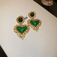 1 Par Retro Dulce Flor Enchapado Embutido Cobre Diamantes De Imitación Chapado En Oro Pendientes sku image 17