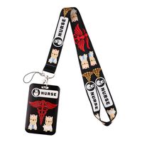 Foreign Trade Best-selling Doctor Mobile Phone Lanyard Card Cover School Card Student Id Card Meal Card Access Card Factory Card Work Permit Card Cover sku image 31