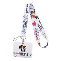 Foreign Trade Best-selling Doctor Mobile Phone Lanyard Card Cover School Card Student Id Card Meal Card Access Card Factory Card Work Permit Card Cover sku image 4