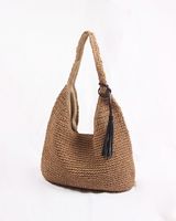 Femmes Moyen Toutes Les Saisons Paille Style Vintage Sac D'épaule main image 6