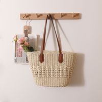 Women's Large All Seasons Straw Vintage Style Classic Style Straw Bag sku image 1