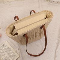 Women's Large All Seasons Straw Vintage Style Classic Style Straw Bag main image 6