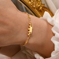 Style Simple Couronne Acier Inoxydable 201 Bracelets En Masse sku image 2