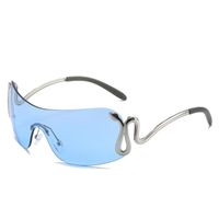 Punk Streetwear Solid Color Pc Square Frameless Women's Sunglasses main image 4