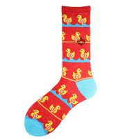 Unisex Pendeln Tier Baumwolle Crew Socken Ein Paar sku image 11