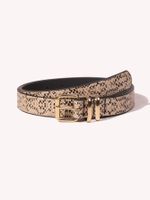 Classic Style Snakeskin Leopard Pu Leather Women's Leather Belts sku image 2