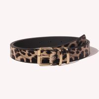 Estilo Clásico Piel De Serpiente Leopardo Cuero Sintético Mujeres Cinturones De Cuero main image 2