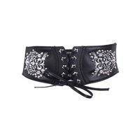 Classic Style Flower Pu Leather Iron Embroidery Women'S Leather Belts main image 5
