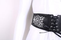 Classic Style Flower Pu Leather Iron Embroidery Women'S Leather Belts main image 2