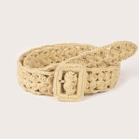 Classic Style Solid Color Yarn Women's Woven Belts main image 5