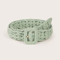 Classic Style Solid Color Yarn Women's Woven Belts main image 4
