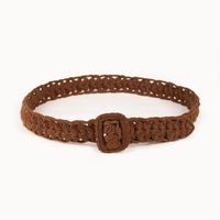 Classic Style Solid Color Yarn Women's Woven Belts main image 2