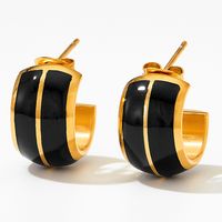 1 Pair Retro Geometric Stainless Steel Plating Earrings main image 5