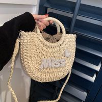 Women's Medium All Seasons Straw Basic Shoulder Bag main image 6