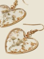 Simple Style Heart Shape Plastic Printing Women's Drop Earrings main image 4