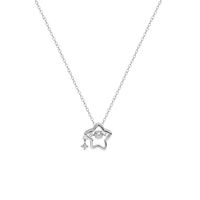 Simple Style Star Copper Inlay Zircon Pendant Necklace main image 5