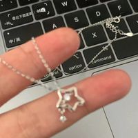 Simple Style Star Copper Inlay Zircon Pendant Necklace main image 4