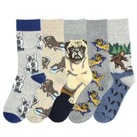 Unisex Cartoon Style Animal Cotton Crew Socks A Pair main image 4